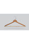 Wooden (Lama Silver Hook) Bar Hangers for Shirts and Trousers, Natural Color, 24 Pieces - 2
