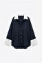 V-Neck Shirt Navy Blue