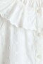 Flounce-collar embroidered blouse - 5
