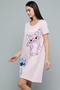 Stitch & Angel Print Nightdress with Crew Neck and Short Sleeves - 3