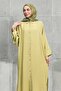 Olive Tunic with Slit Buttons on the Sides - 2