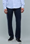 Solid Slim Fit Pants with Button Closure