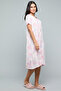 Floral Print Nightdress with V-Neck and Short Sleeves - 5
