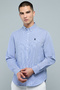 Checked Shirt with Button-Down Collar and Long Sleeves