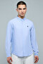 Striped Shirt with Button-Down Collar and Long Sleeves