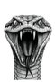 Black Cobra Snake Sticker Car, Motorcycle, Helmet, Laptop, Glass, Wood, Marble Sticker 13X9 cm