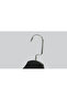 Wooden (Lama Silver Hook) Bar Hangers for Shirts and Trousers, Black Color, 24 Pieces - 3