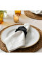 6-Piece Sülüs Basmala Written Dome Design Wooden Napkin Holder - Islamic Home Tableware Decoration