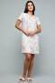 Floral Print Nightdress with Crew Neck and Short Sleeves