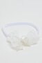 Girl's White Bow Headband