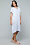 Printed Nightdress with V-Neck and Short Sleeves - 4