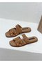 26Y-001-R1900 Genuine De Leather Rok Detailled Velcro Strap Flat Flat Sole Rl Women's - 2
