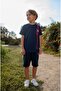 100% Cotton Piece Pocketed Boys' Shorts Pajama Set - 3