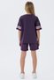 100% Cotton Piece Pocketed Girls' Pajama Shorts Set College - 3