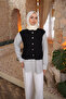 Black Sleeve and Skirt Shirt Paneled Modal Sweat - 3