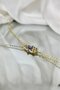 Gold steel shahmeran with stone embroidered hamsa - 2