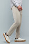 Solid Slim Fit Pants with Button Closure - 3