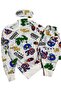 Boy's Cotton Piece Fabric White Color Captain America Patterned Sleeping Band Long Sleeve Transitional Pajamas - 4