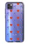 Huawei Y5P Compatible Heart and Ribbon Patterned Transparent Phone Case