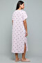 Floral Print Nightdress with V-Neck and Short Sleeves - 5