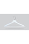 Wooden (Lama Silver Hook) Bar Hangers for Shirts and Trousers, White Color, 48 Pieces - 2