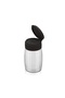 2-Piece Premium Striped Salt Shaker Glass Spice Container Set - Practical Salt Shaker with Lid Bpa Free 2X 100ml - 2