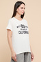 Typography Print T-Shirt with Crew Neck and Short Sleeves - 2
