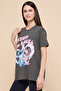 Stitch & Angel Print T-Shirt with Crew Neck and Short Sleeves - 4