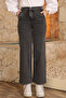 Smoked Waist Belted Wide-Leg Denim Trousers - 2