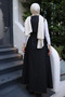 Black Buttoned Pocket Denim Gilet Dress - 2