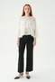 Ecru Crew Neck Layered Blouse 251181 - 3