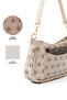 Monogram Printed Vizon Shk307 Faux Leather , 2 Compartments, Pocket and Card Holder Details, Handbag and Shoulder Bag - 5