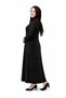Women's Crew Neck Full Crystal Two Yarns Batal Hijab Dress - 7