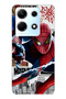 Infinix Note 30 Compatible Super Hero Patterned Transparent Phone Case
