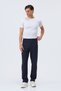 Light Navy Blue Men's Two Thread Pa Cotton Sweatpants Fe Zippered Pocket Daily Sports Jo Jogger Pants Antolon - 5