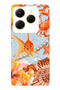 Infinix Hot 40I Compatible Orange Fish Patterned Transparent Phone Case