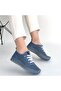 Otja Blue Genuine Leather Laser Lace-Up Sneakers - 4