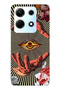 Infinix Note 30 Compatible Hand and Eye Collage Patterned Transparent Phone Case