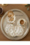 6 Linen Fabric Embroidered Coffee Side Cocktail Napkins & Coasters Serving Napkins - 2