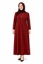 Women's Crew Neck Full Crystal Two Yarns Batal Hijab Dress - 7