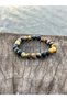 8 mm Yellow Tiger Eye Stone Men's Women's Natural Stone Bracelet a Quality - 2