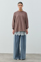 Merwish Lace Detailed Skirt with Inner Lining Loly Sweat 1793 Brown - 5
