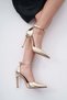 10.5 cm Gold Gold Stiletto Women's Heeled Shoes - 7