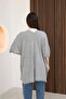 U Shawl Collar Short Sleeve Simple Basic Midi Length Seasonal Knitwear Cardigan - 5