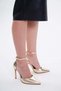 10.5 cm Gold Gold Stiletto Women's Heeled Shoes - 6