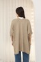 U Shawl Collar Short Sleeve Simple Basic Midi Length Seasonal Knitwear Cardigan - 4