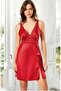 Women's Lace Detailed Spaghetti Strap Y Slit Stylish Nightwear - 3