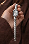 Minimal Oval Case Elegant Silver Stone-Looking Women's Wristwatch – Premium Series - 6