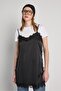 Women's Black Lace Detailed Satin Strap Blouse 31015