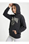 Women's Anthracite Oversized California Printed Hooded Sweatshirt Nj113 - 2